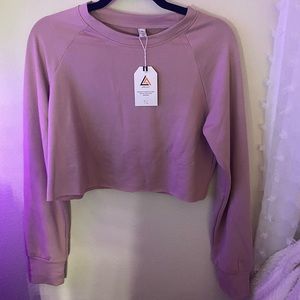 Pink Cropped Sweatshirt